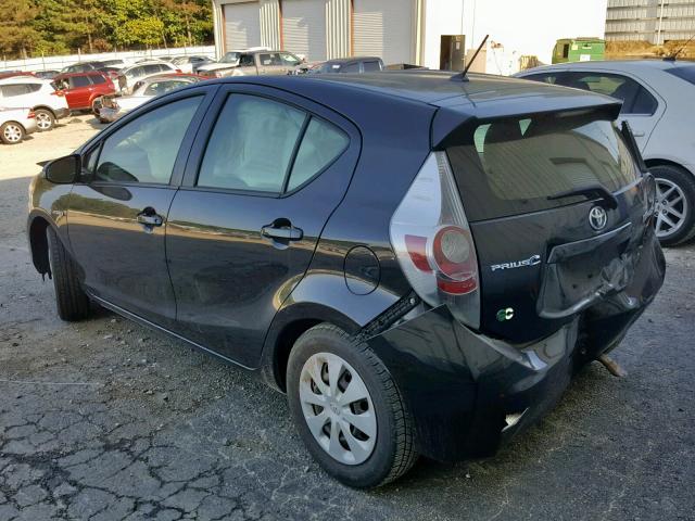 JTDKDTB32C1514470 - 2012 TOYOTA PRIUS C BLACK photo 3