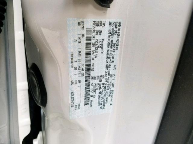 1FADP5BU3DL538793 - 2013 FORD C-MAX SEL WHITE photo 10