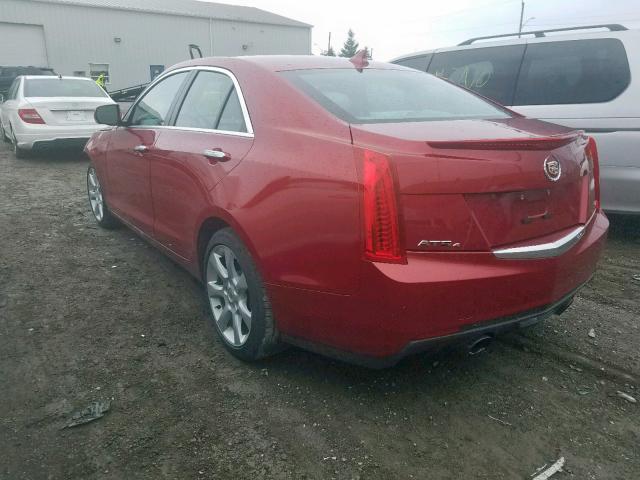 1G6AJ5S31D0138063 - 2013 CADILLAC ATS PERFOR RED photo 3