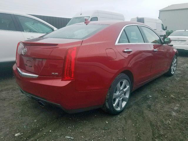 1G6AJ5S31D0138063 - 2013 CADILLAC ATS PERFOR RED photo 4