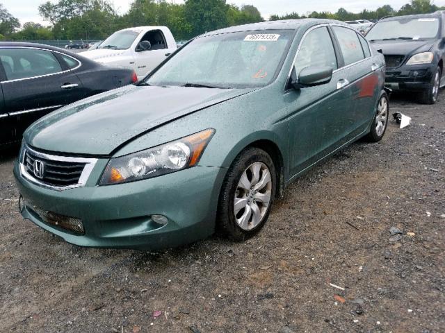 1HGCP36848A028737 - 2008 HONDA ACCORD EXL GREEN photo 2