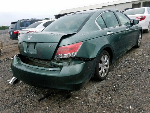 1HGCP36848A028737 - 2008 HONDA ACCORD EXL GREEN photo 4