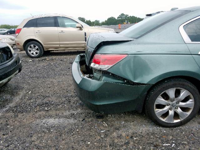 1HGCP36848A028737 - 2008 HONDA ACCORD EXL GREEN photo 9