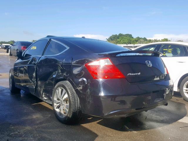 1HGCS12828A010648 - 2008 HONDA ACCORD EXL BLACK photo 3