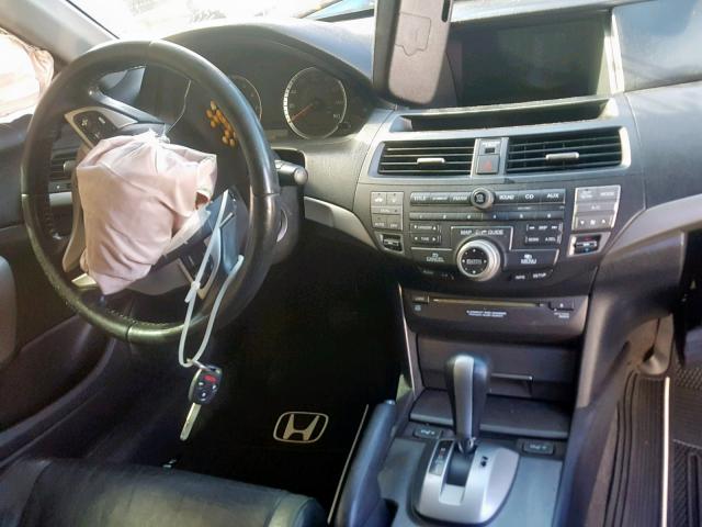 1HGCS12828A010648 - 2008 HONDA ACCORD EXL BLACK photo 9