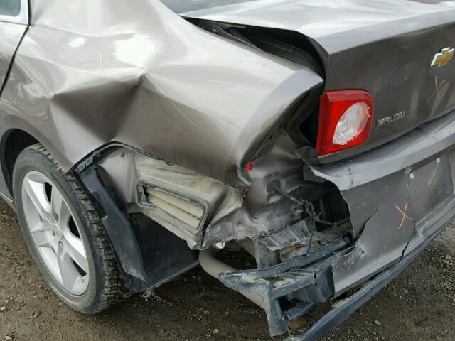 1G1ZB5EUXCF125267 - 2012 CHEVROLET MALIBU LS ყავისფერი ფოტო 9