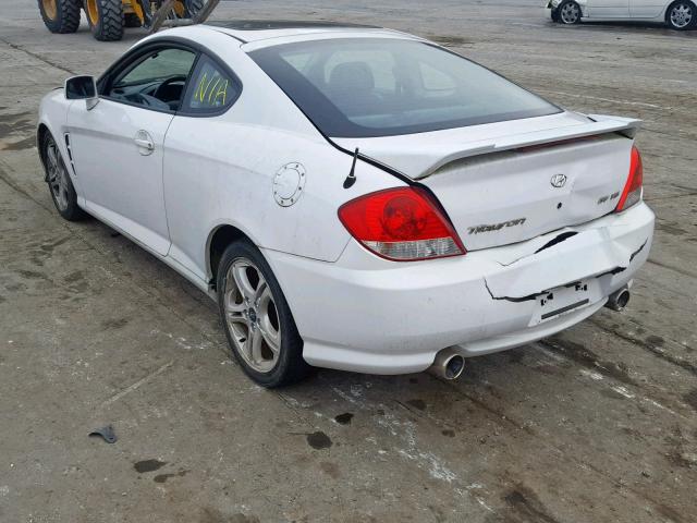 KMHHN65F46U207041 - 2006 HYUNDAI TIBURON GT WHITE photo 3