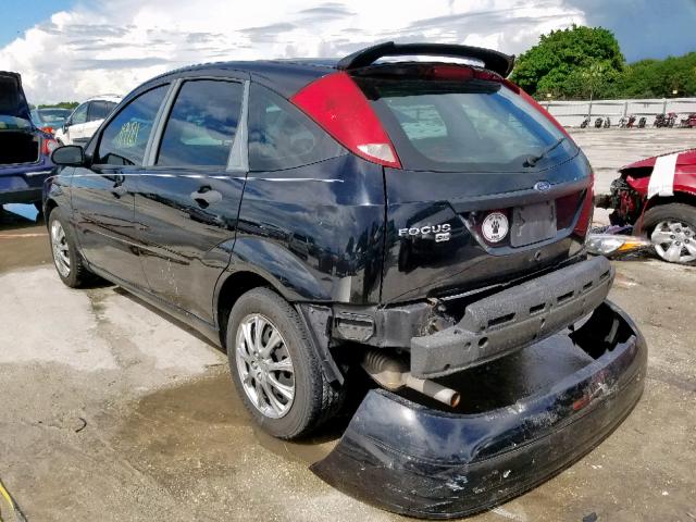 1FAHP37N77W286797 - 2007 FORD FOCUS ZX5 BLACK photo 3