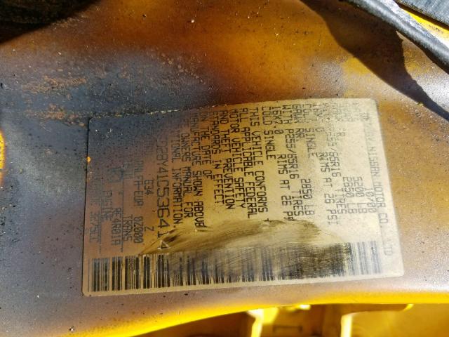 5N1ED28Y41C536414 - 2001 NISSAN XTERRA XE YELLOW photo 10