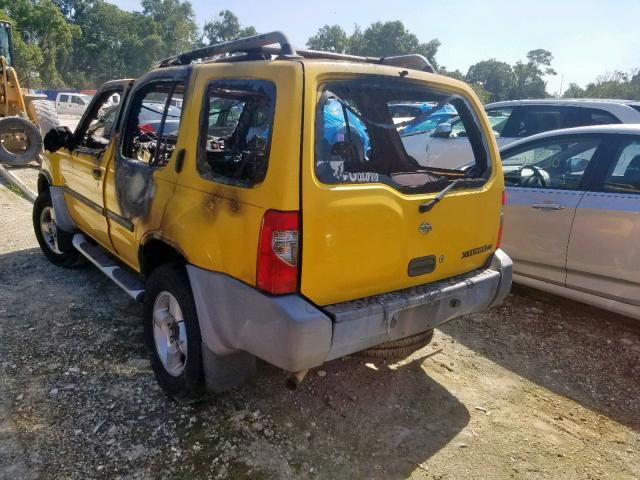 5N1ED28Y41C536414 - 2001 NISSAN XTERRA XE YELLOW photo 3