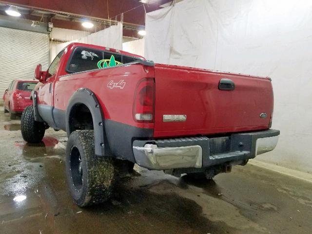 1FTWF31P15EB24455 - 2005 FORD F350 SRW S RED photo 3