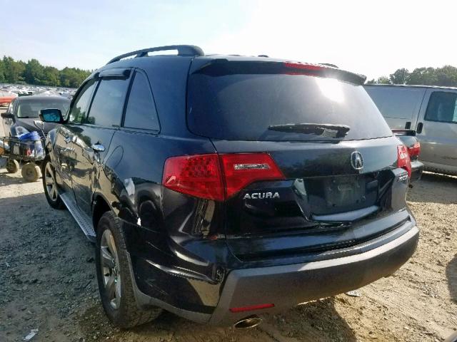 2HNYD28857H501432 - 2007 ACURA MDX SPORT BLACK photo 3