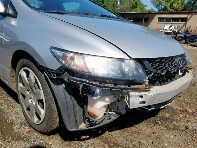 2HGFG1B61BH517496 - 2011 HONDA CIVIC LX SILVER photo 9