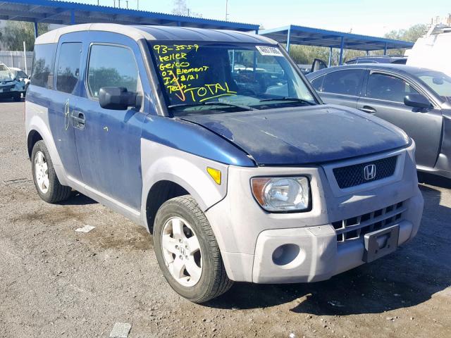 5J6YH28583L017472 - 2003 HONDA ELEMENT EX BLUE photo 1