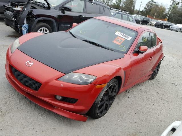 JM1FE17N040111107 - 2004 MAZDA RX8 RED photo 2