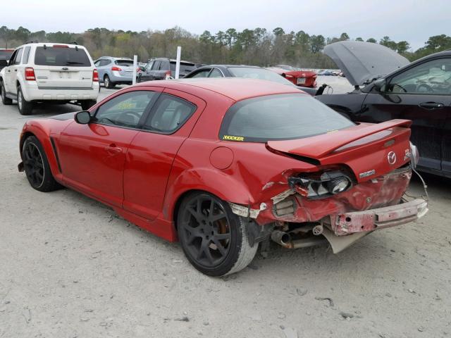 JM1FE17N040111107 - 2004 MAZDA RX8 RED photo 3