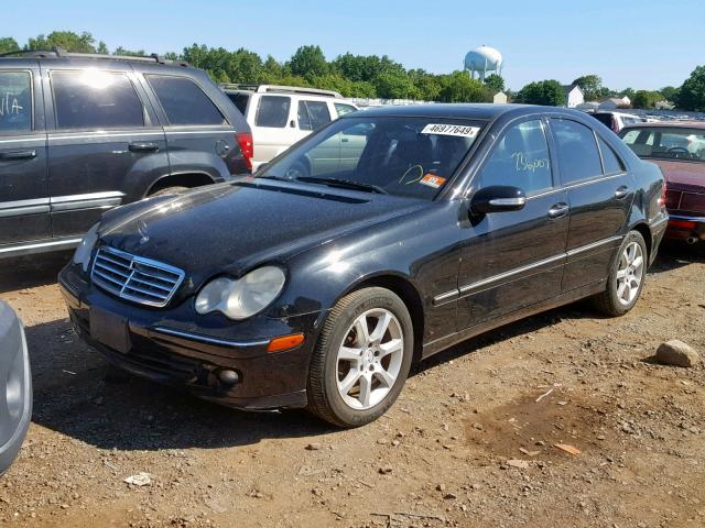 WDBRF92H17F908783 - 2007 MERCEDES-BENZ C 280 4MAT BLACK photo 2