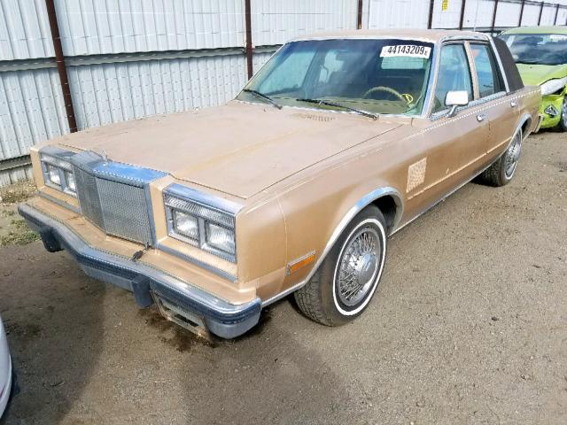 1C3BF66P5HX776839 - 1987 CHRYSLER FIFTH AVEN BEIGE photo 2