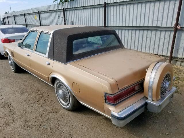 1C3BF66P5HX776839 - 1987 CHRYSLER FIFTH AVEN BEIGE photo 3