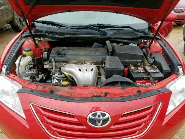 4T1BE46K57U073597 - 2007 TOYOTA CAMRY NEW RED photo 7