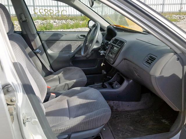 2HGEJ6614YH927114 - 2000 HONDA CIVIC BASE SILVER photo 5