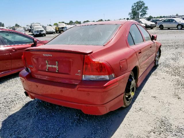 YV1RH527452451204 - 2005 VOLVO S60 R RED photo 4