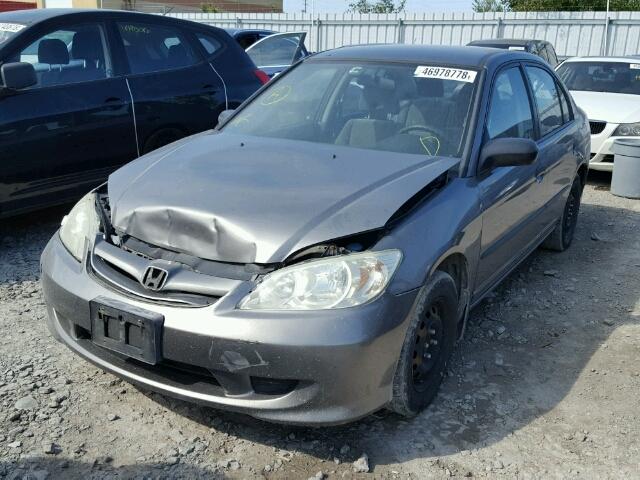 2HGES163X5H011941 - 2005 HONDA CIVIC DX V GRAY photo 2