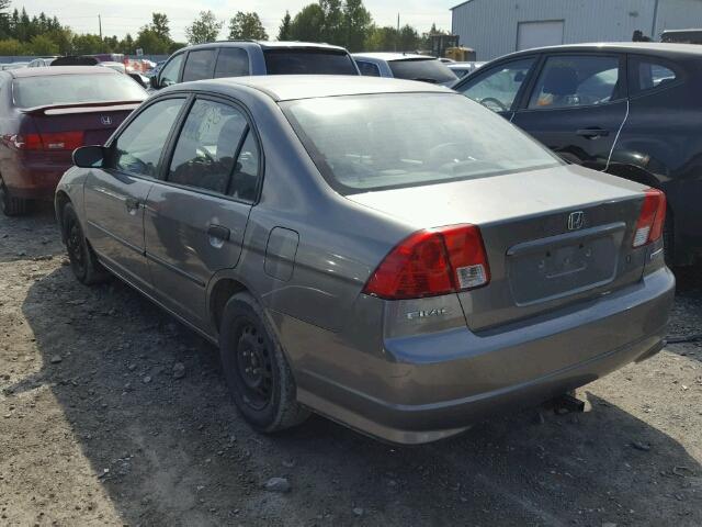 2HGES163X5H011941 - 2005 HONDA CIVIC DX V GRAY photo 3