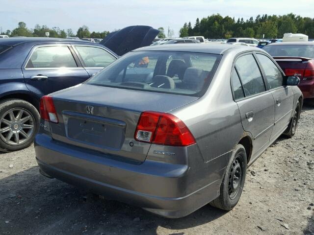 2HGES163X5H011941 - 2005 HONDA CIVIC DX V GRAY photo 4