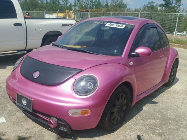 3VWCK21C81M431760 - 2001 VOLKSWAGEN NEW BEETLE PURPLE photo 2