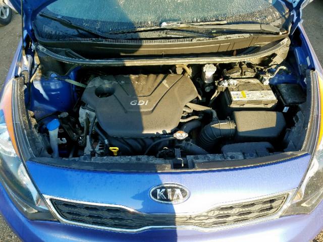 KNADN5A38D6130827 - 2013 KIA RIO EX BLUE photo 7