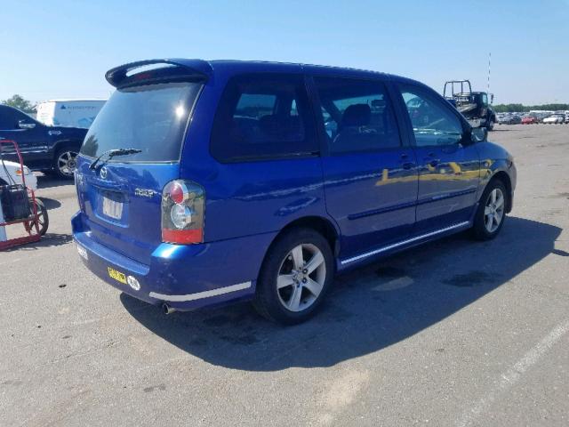 JM3LW28J640515988 - 2004 MAZDA MPV WAGON BLUE photo 4