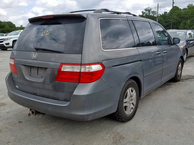 5FNRL38737B098261 - 2007 HONDA ODYSSEY EX GRAY photo 4