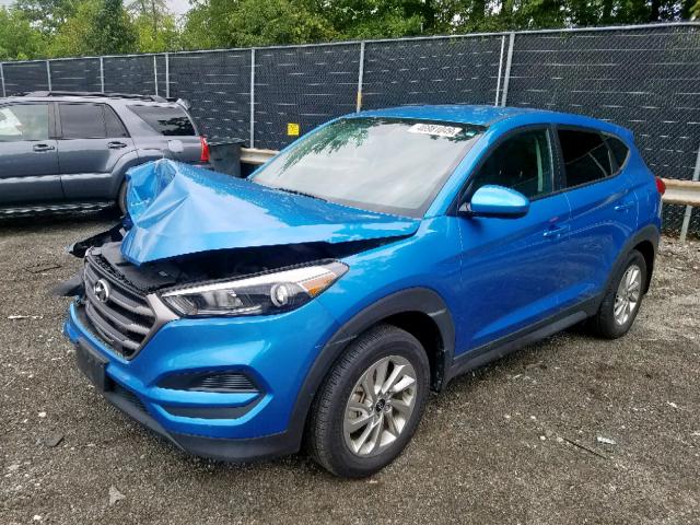 KM8J23A48GU237707 - 2016 HYUNDAI TUCSON SE BLUE photo 2