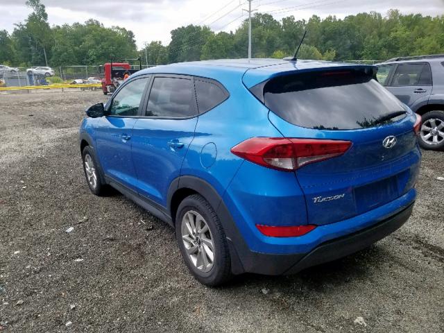 KM8J23A48GU237707 - 2016 HYUNDAI TUCSON SE BLUE photo 3