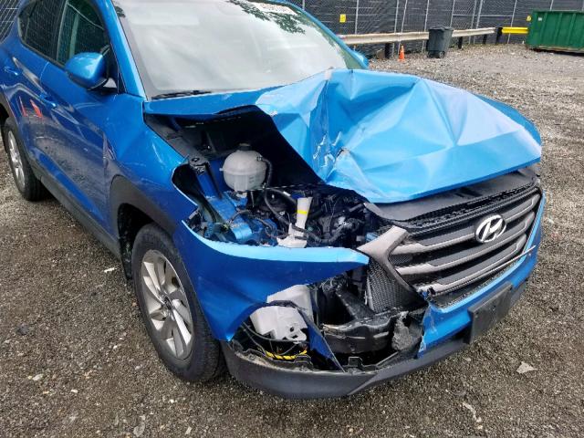 KM8J23A48GU237707 - 2016 HYUNDAI TUCSON SE BLUE photo 9