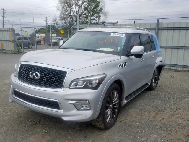 JN8AZ2NF9H9643901 - 2017 INFINITI QX80 BASE SILVER photo 2