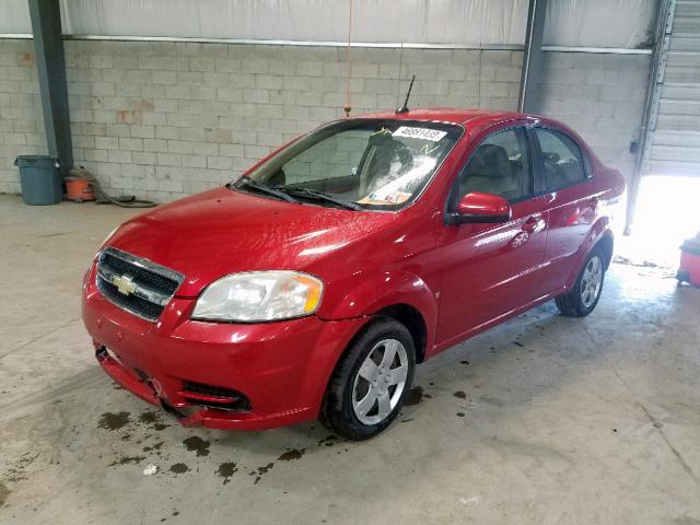 KL1TD56E89B604390 - 2009 CHEVROLET AVEO LS MAROON photo 2