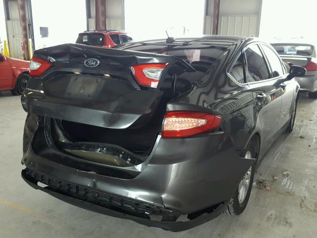 3FA6P0G76GR278779 - 2016 FORD FUSION S GRAY photo 4