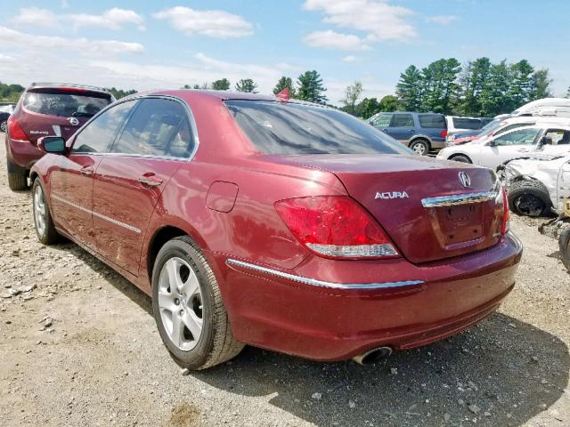 JH4KB16536C005887 - 2006 ACURA RL MAROON photo 3