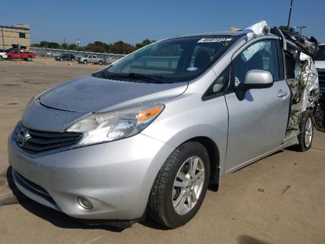 3N1CE2CP2EL383858 - 2014 NISSAN VERSA NOTE SILVER photo 2