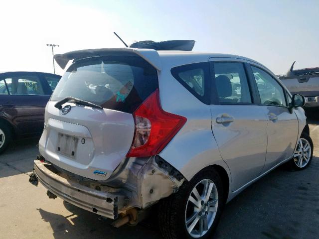 3N1CE2CP2EL383858 - 2014 NISSAN VERSA NOTE SILVER photo 4