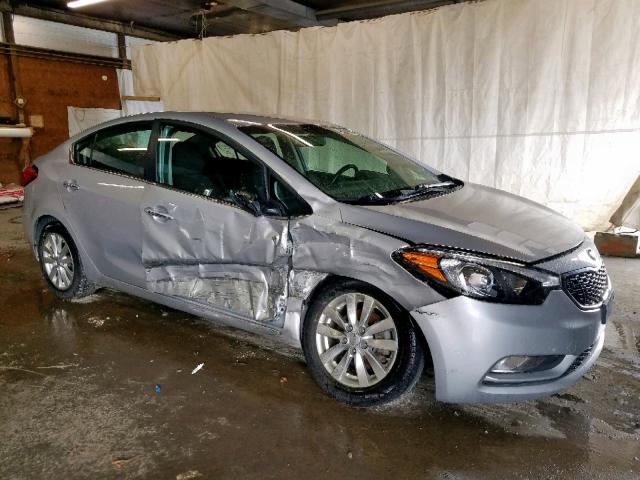 KNAFX4A83F5355318 - 2015 KIA FORTE EX SILVER photo 1