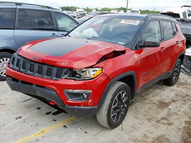 3C4NJDDB2KT595171 - 2019 JEEP COMPASS TR RED photo 2