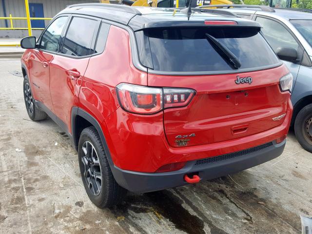 3C4NJDDB2KT595171 - 2019 JEEP COMPASS TR RED photo 3