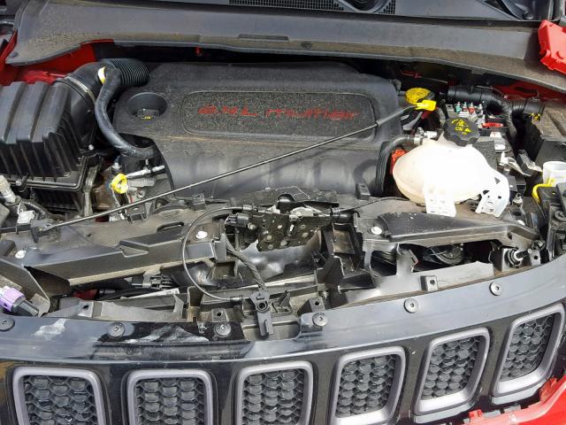 3C4NJDDB2KT595171 - 2019 JEEP COMPASS TR RED photo 7