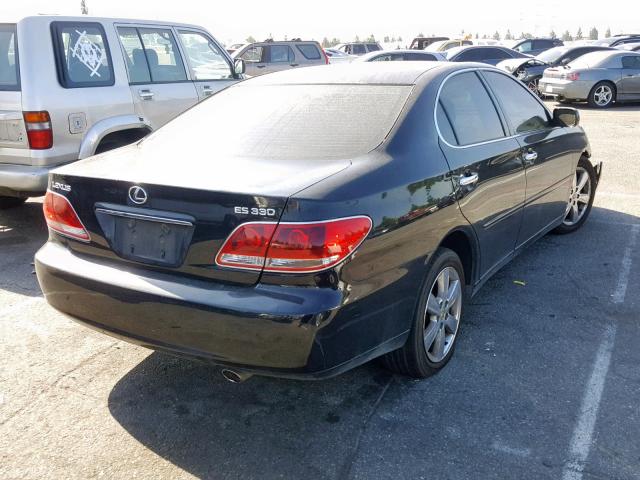 JTHBA30G455091402 - 2005 LEXUS ES 330 BLACK photo 4