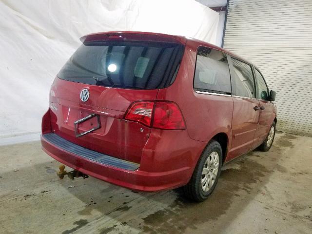 2V8HW44129R552957 - 2009 VOLKSWAGEN ROUTAN S RED photo 4