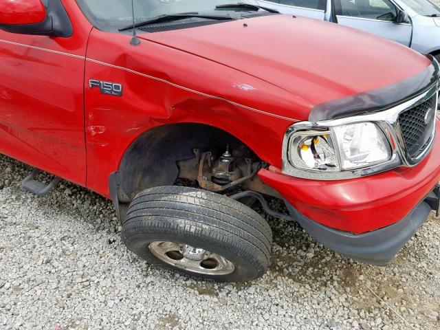 1FTZF1726YNA75934 - 2000 FORD F150 RED photo 9