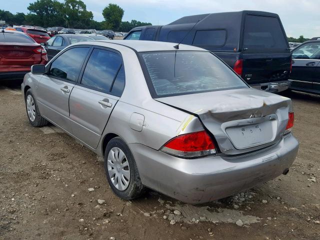 JA3AJ26E26U072804 - 2006 MITSUBISHI LANCER ES SILVER photo 3